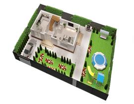 ULTRACENTRAL Balotesti: Lot teren casa cu autorizatie de construire si plan casa 117.60 mp