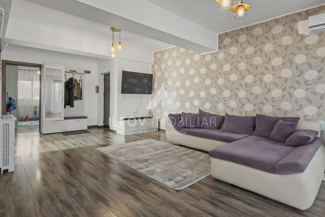 TUNARI - APARTAMENT 3 CAMERE SPATIOS 80MP, ETAJ 1, UTILAT SI MOBILAT, TERASA 9.5