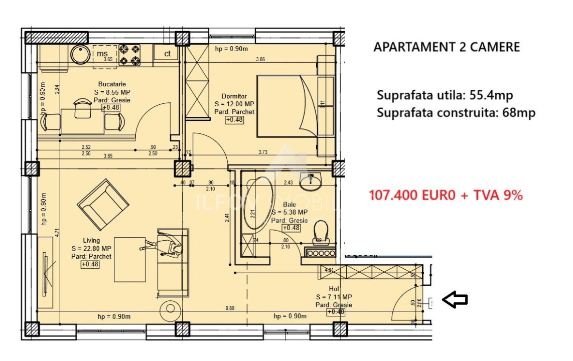 Sorescu Residence - Apartamente cu 2 camere