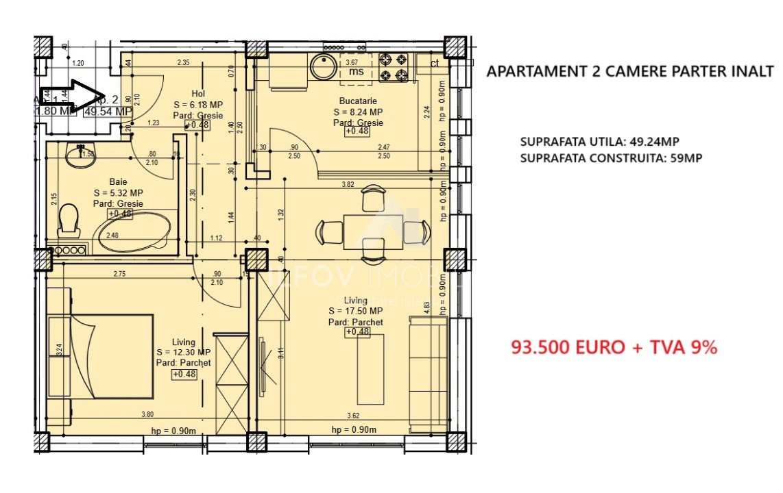 Sorescu Residence - Apartamente cu 2 camere, parcare, lift