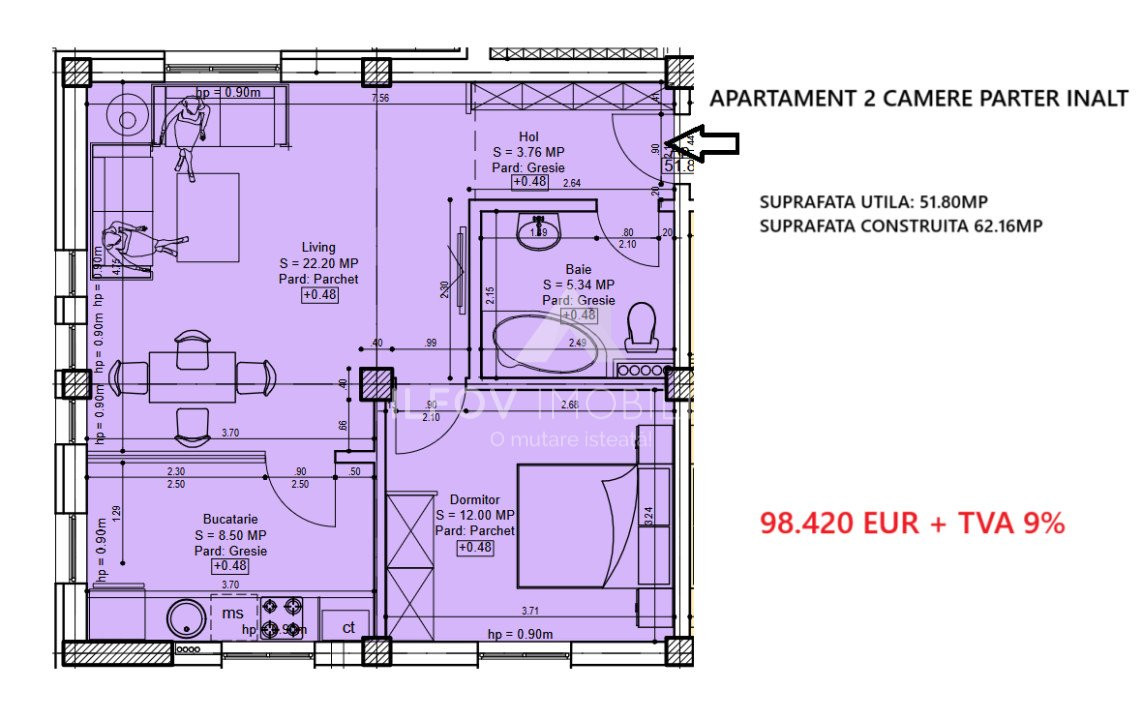 Sorescu Residence - Apartamente cu 2 camere, parcare, lift