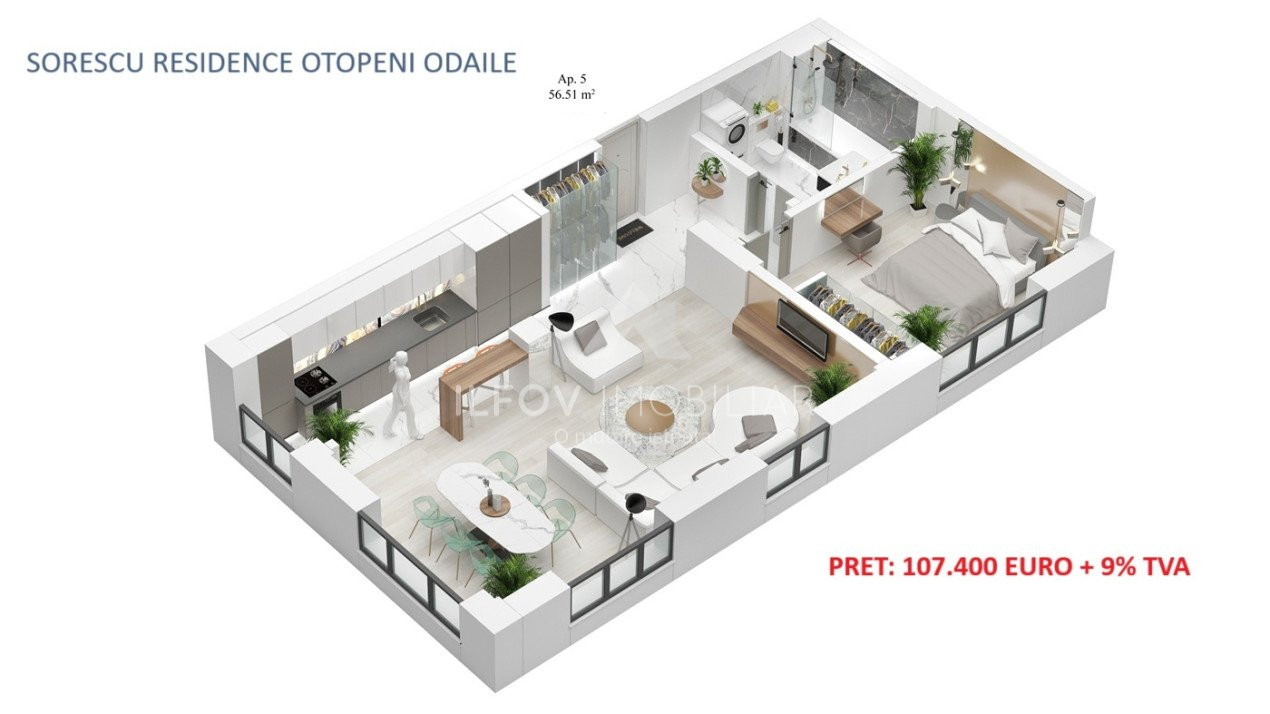 Sorescu Residence - Apartamente cu 2 camere, parcare, lift
