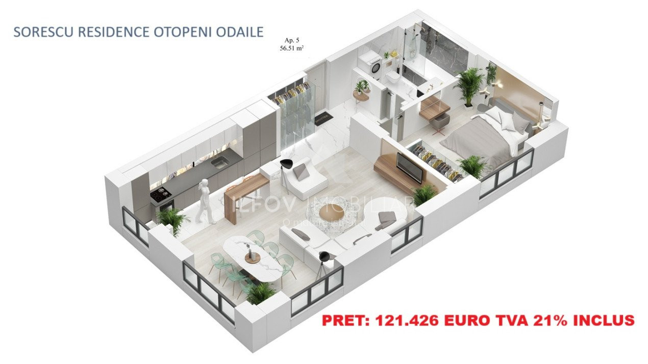 Sorescu Residence - Apartamente cu 2 camere, parcare, lift