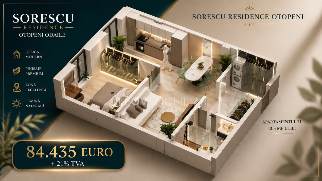 Sorescu Residence - Apartamente cu 2 camere, parcare, mutare imediata
