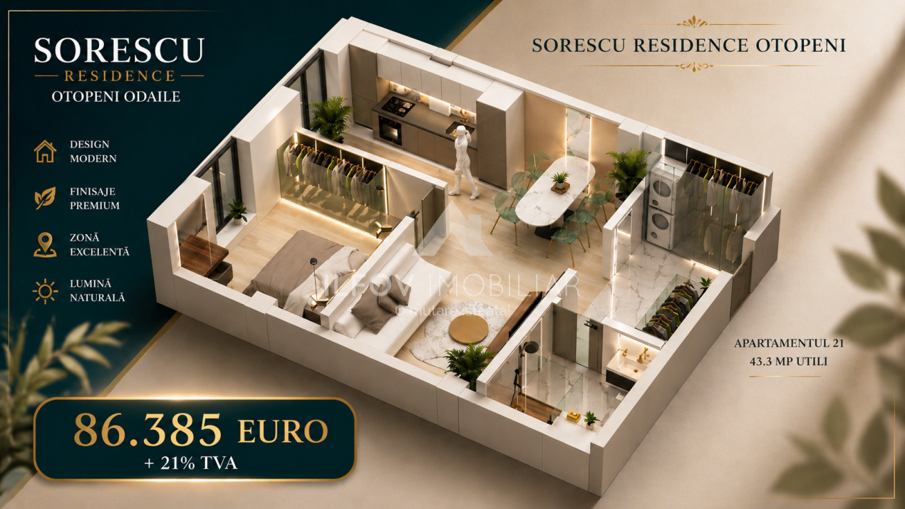 Sorescu Residence - Apartamente cu 2 camere, parcare, mutare imediata