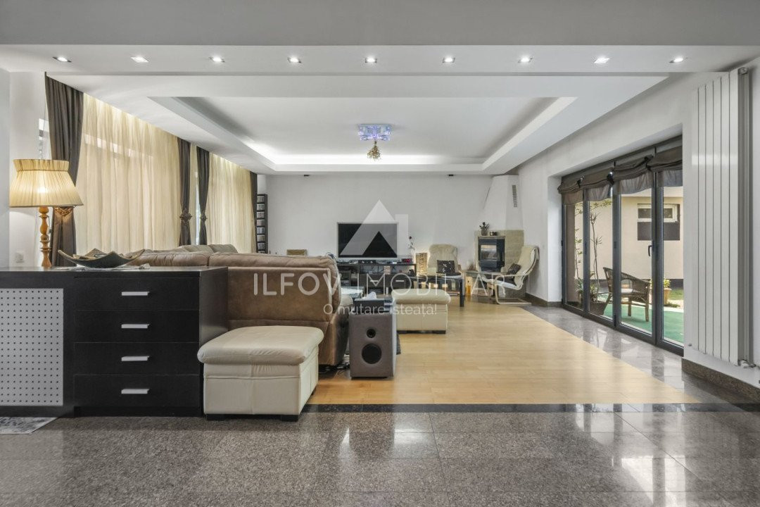 Otopeni central - vila single 387mp, lot generos 488mp, garaj, toate utilitatile