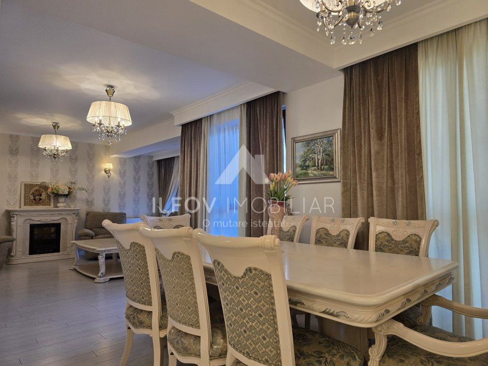 Apart. 3 camere central Otopeni, 105 mp, utilat mobilat lux, parcare