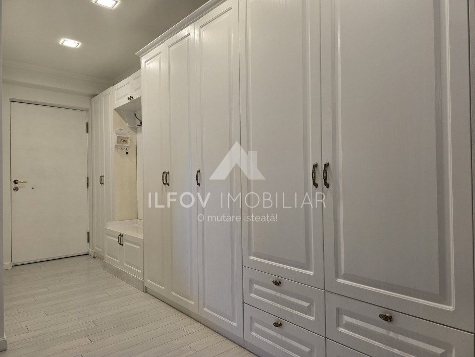 Apart. 3 camere central Otopeni, 105 mp, utilat mobilat lux, parcare
