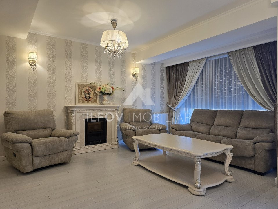 Apart. 3 camere central Otopeni, 105 mp, utilat mobilat lux, parcare