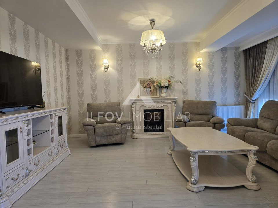 Apart. 3 camere central Otopeni, 105 mp, utilat mobilat lux, parcare