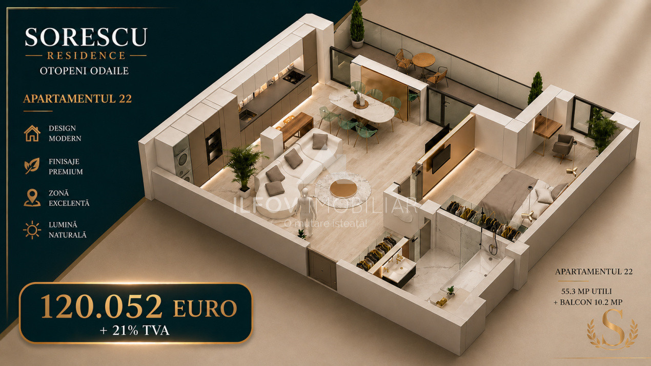 Sorescu Residence - Apartamente cu 2 camere, bloc cu lift