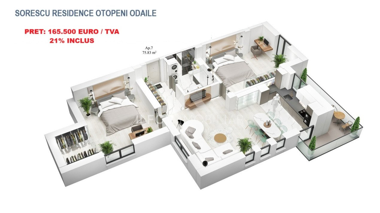 Apartamente cu 3 camere cu terasa, lift, langa parc 1 Mai