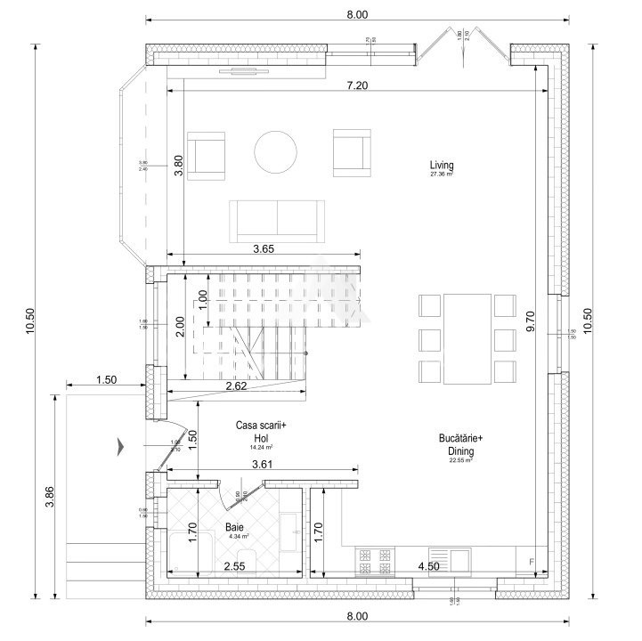 Vilă superbă P+1 Tunari 171mp, 4 camere, curte proprie, țiglă ceramică