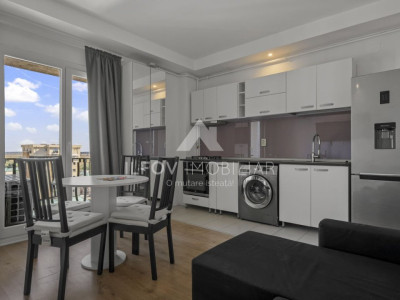 Studio decomandat Cosmopolis, 37.05mp, utilat si mobilat, bloc 2 lifturi