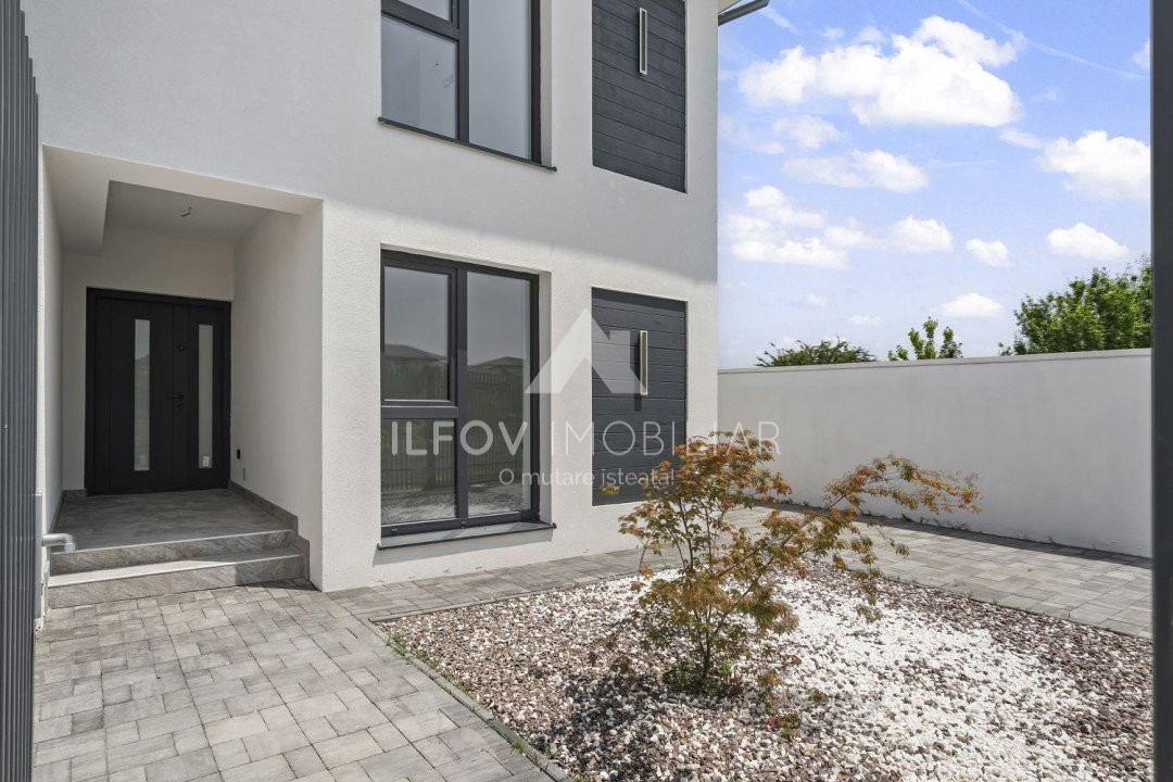 Casa tip duplex 134.6 mp, lot 225 mp, 5 camere, toate utilitatile