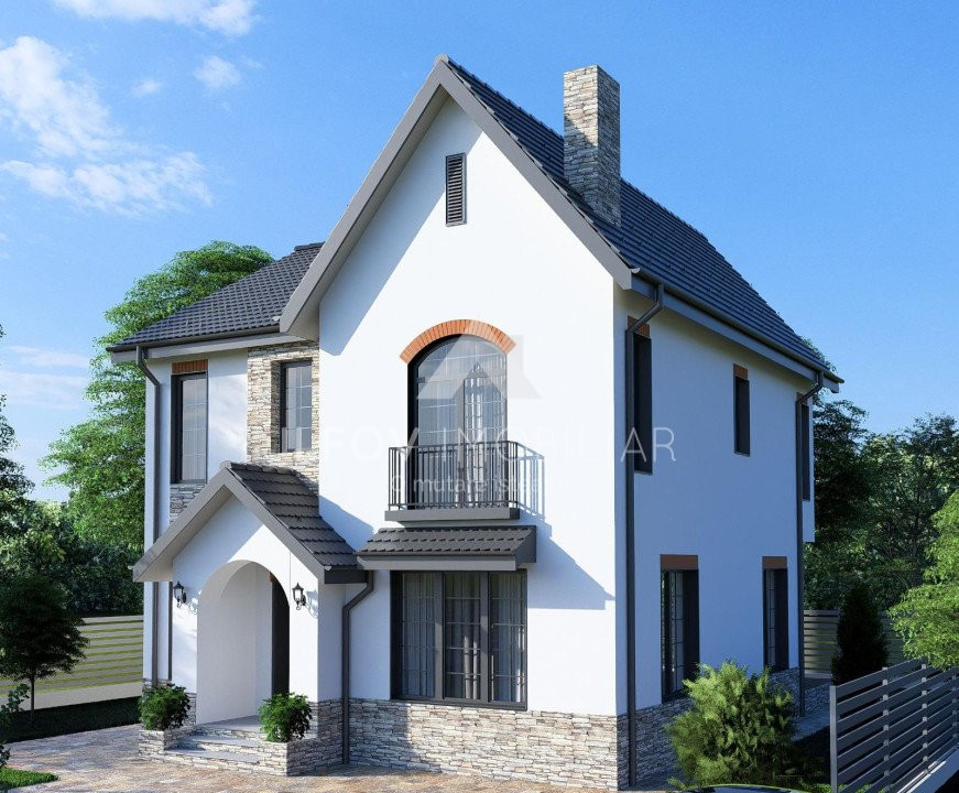 Casa single Otopeni 248.45mp, lot 464mp, influente neoromanesti