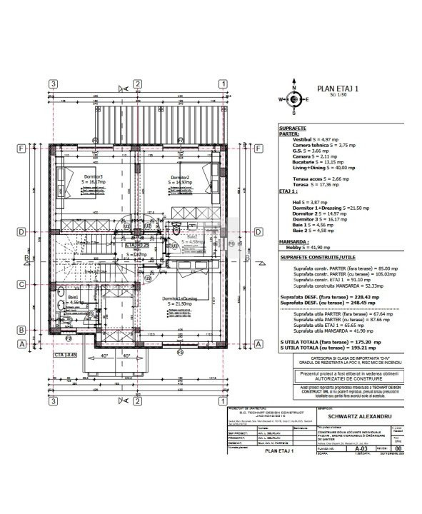 Casa single Otopeni 248.45mp, lot 464mp, influente neoromanesti