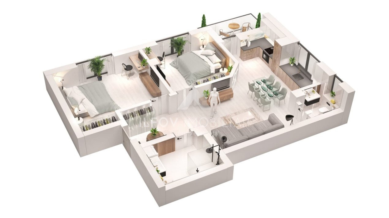 Westside Residence Otopeni, apartament 3 camere, 2 bai, et.1