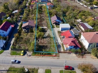 Teren intravilan 2000mp Balotesti, asfalt, utilitati, zona centrala