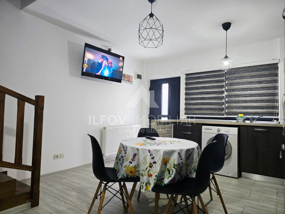 Studio 2 nivele 42mp, utilat si mobilat, curte 11mp, parcare