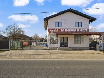 Construcție comercială rezidențială 251mp, spălătorie auto și depozit 127 mp DN1