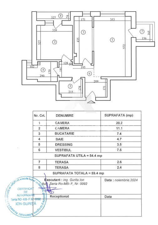 Apartament 2 camere central Otopeni, mobilat si utilat modern