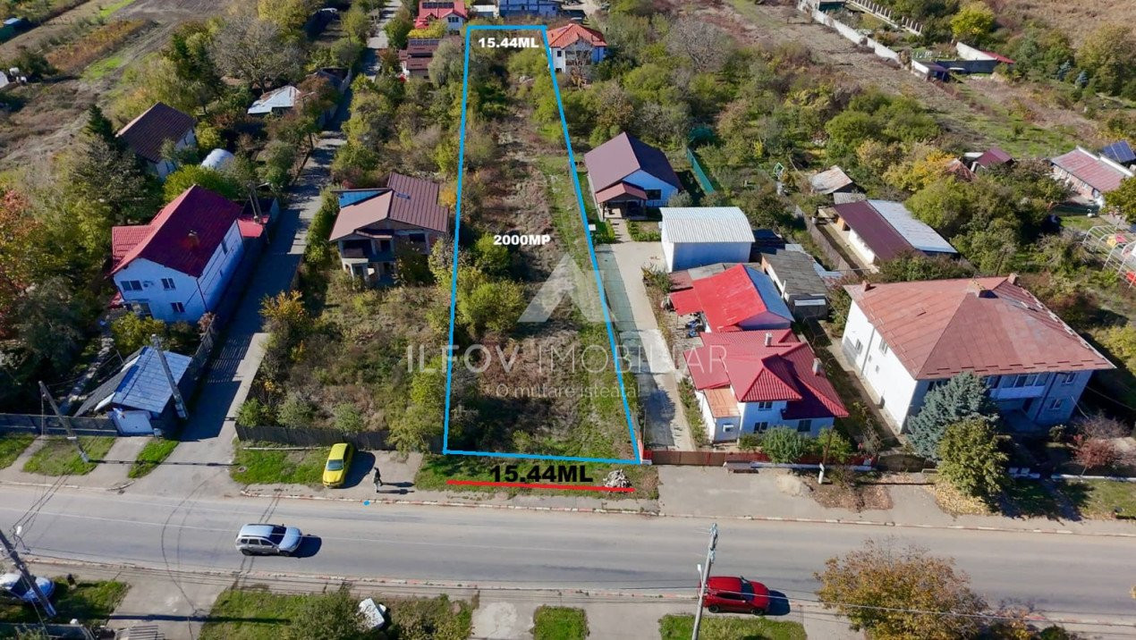 Teren intravilan 2000mp Balotesti, asfalt, utilitati, zona centrala