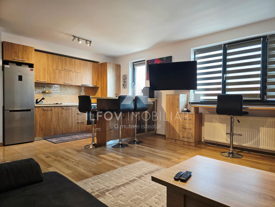 Apartament 2 camere Otopeni, utilat si mobilat, 2bai, parcare, etaj 1