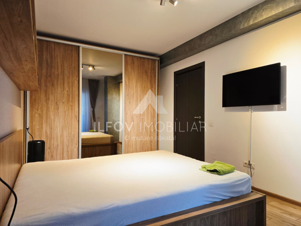 Apartament 2 camere Otopeni, utilat si mobilat, 2bai, parcare, etaj 1