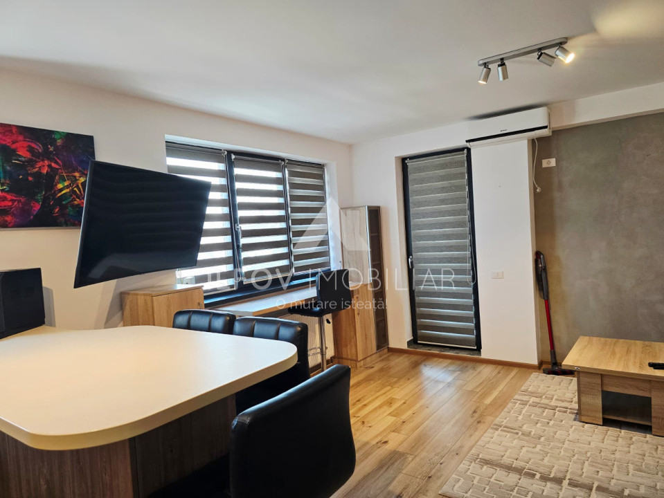 Apartament 2 camere Otopeni, utilat si mobilat, 2bai, parcare, etaj 1