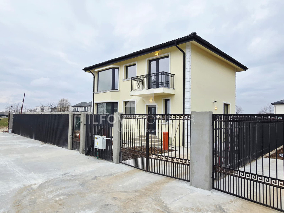 Vilă superbă P+1 Tunari 171mp, 4 camere, curte proprie, 467 mp teren