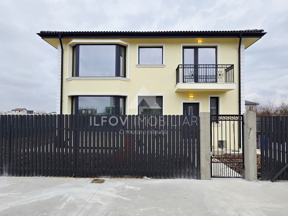 Vilă superbă P+1 Tunari 171mp, 4 camere, curte proprie, 467 mp teren