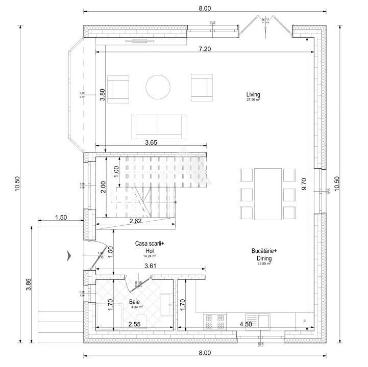 Vilă superbă P+1 Tunari 171mp, 4 camere, curte proprie, 467 mp teren