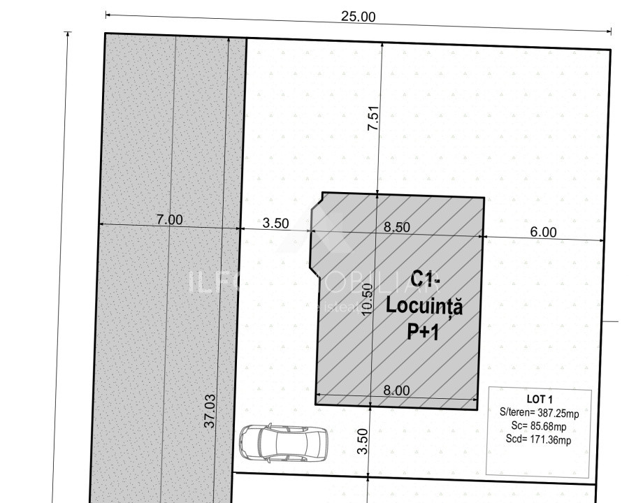 Vilă superbă P+1 Tunari 171mp, 4 camere, curte proprie, 467 mp teren