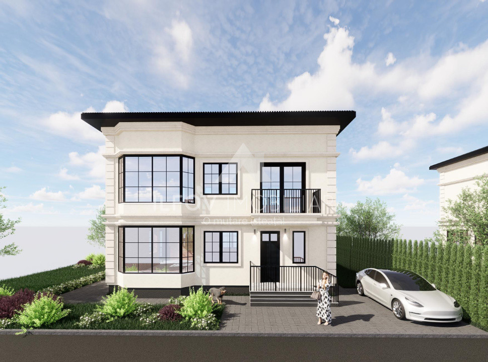 Vilă superbă P+1 Tunari 171mp, 4 camere, curte proprie, 467 mp teren