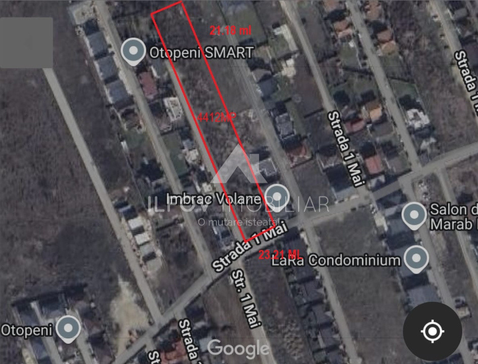 Otopeni, Str. 1Mai – Teren 4.412mp, Deschidere 23,21m | Comercial & Rezidențial