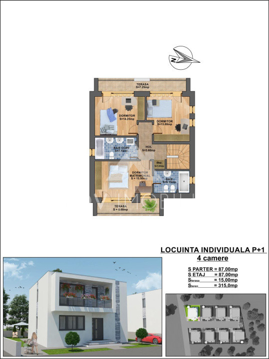 Otopeni | Casă individuală + teren 295 mp | 130.000€
