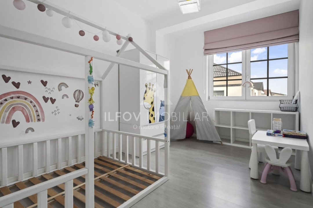 Casa 4 camere Otopeni, central, utilata si mobilata modern