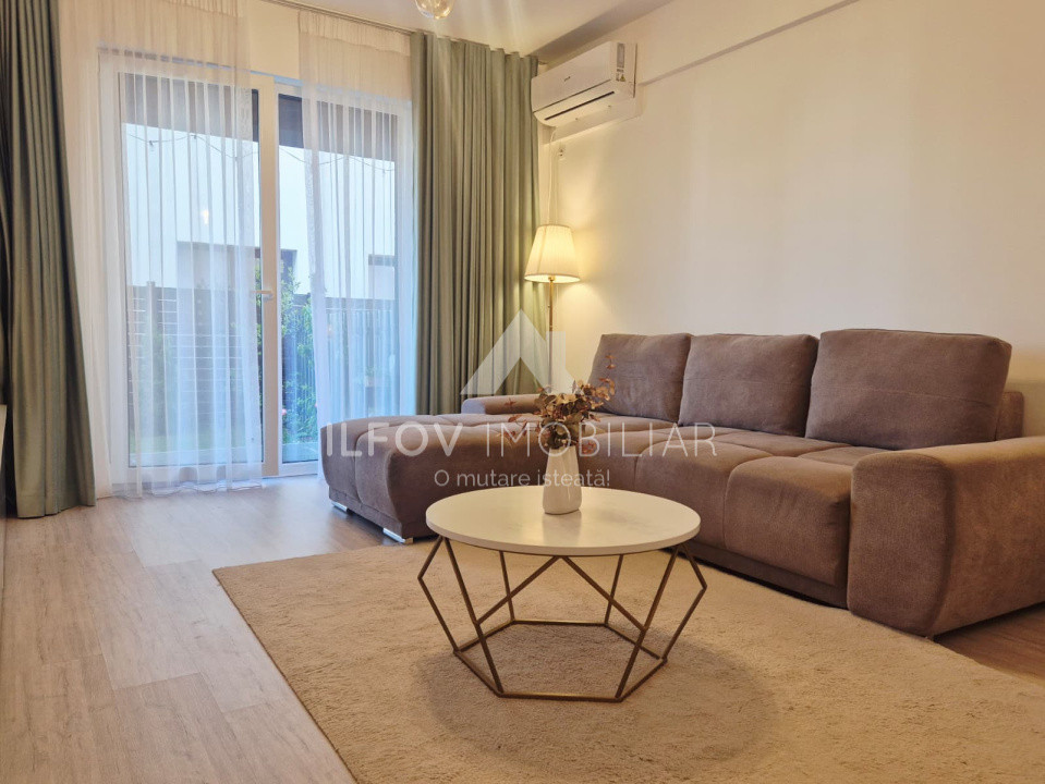 Apartament 2 camere cu gradina in Tunari, langa padure, loc de parcare