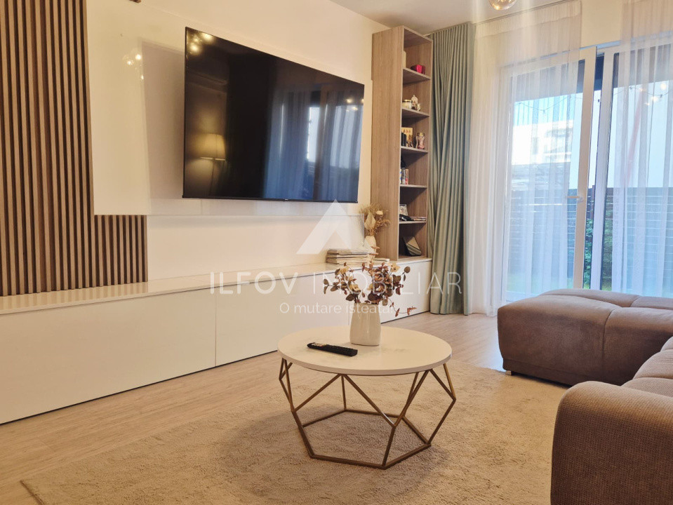 Apartament 2 camere cu gradina in Tunari, langa padure, loc de parcare