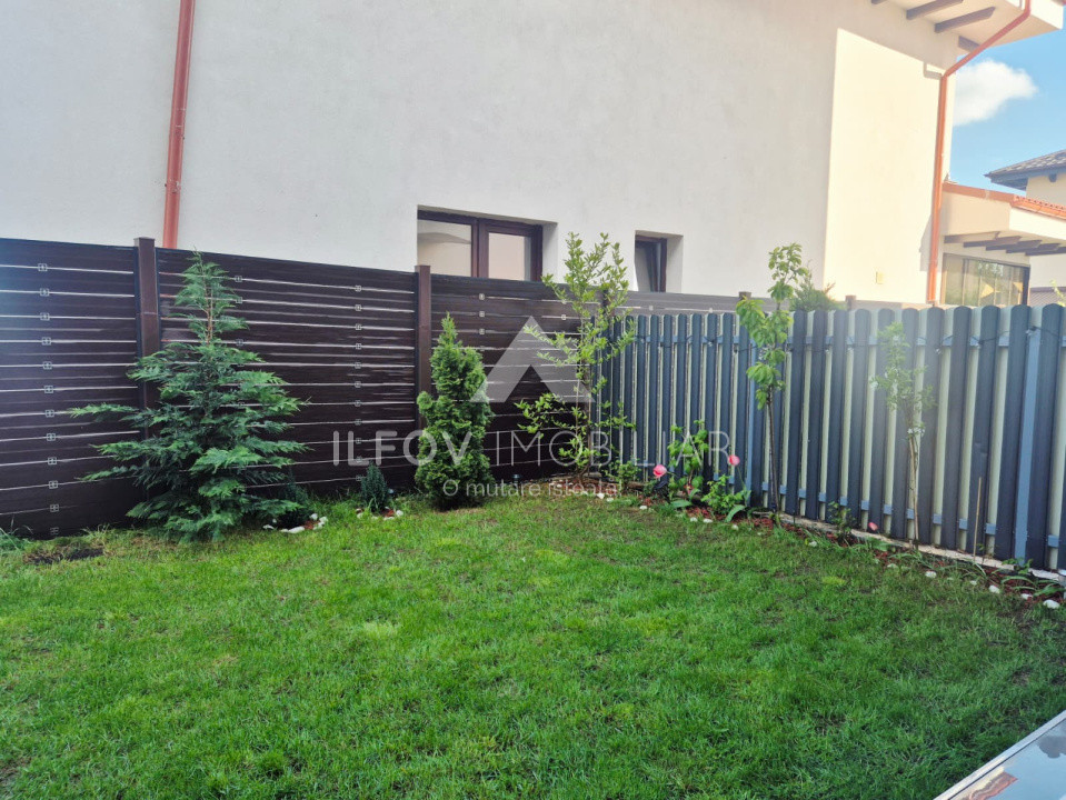 Apartament 2 camere cu gradina in Tunari, langa padure, loc de parcare