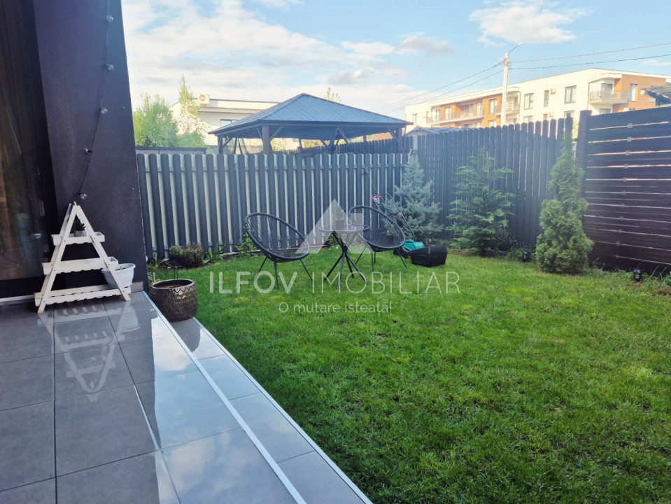 Apartament 2 camere cu gradina in Tunari, langa padure, loc de parcare