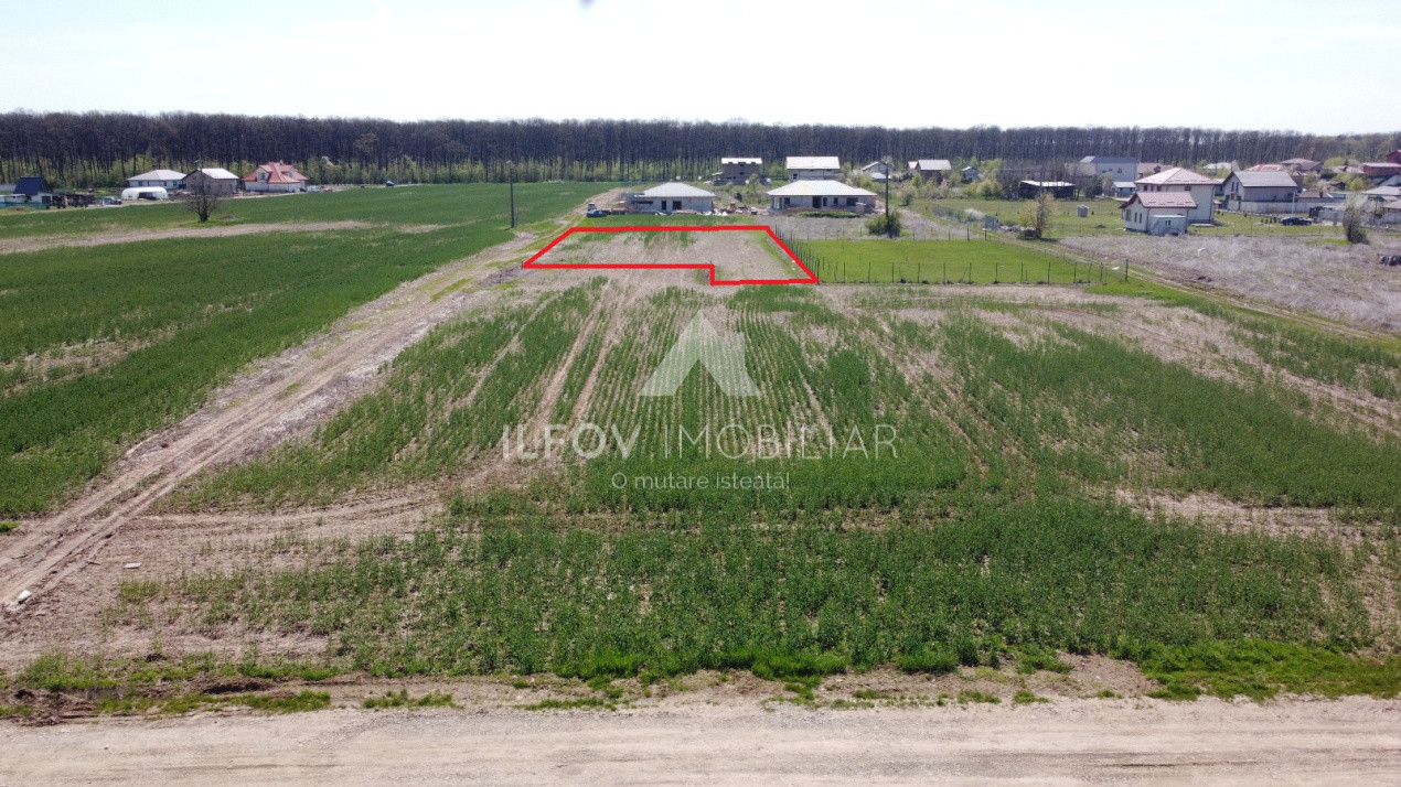 Teren Ghermănești-Snagov 1250mp, deschidere 37.5ml, lângă pădure