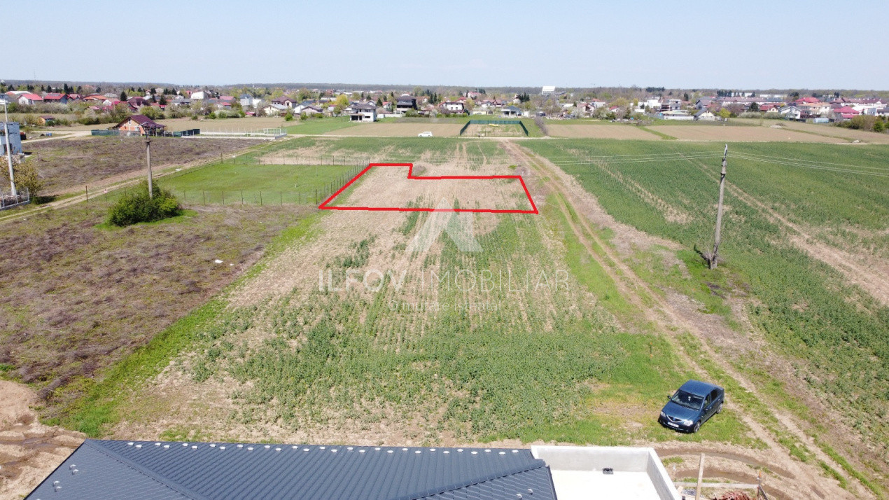 Teren Ghermănești-Snagov 1250mp, deschidere 37.5ml, lângă pădure