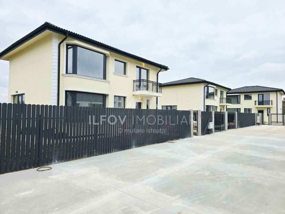 Vilă superbă P+1 Tunari 171mp, 4 camere, curte proprie, 396 mp teren