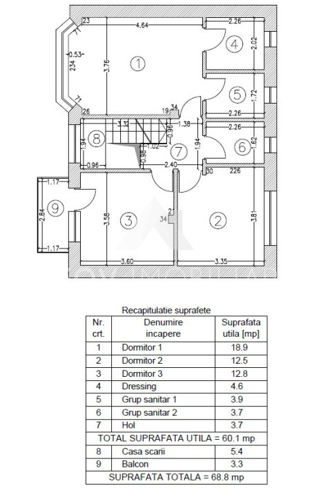 Vilă superbă P+1 Tunari 171mp, 4 camere, curte proprie, 396 mp teren