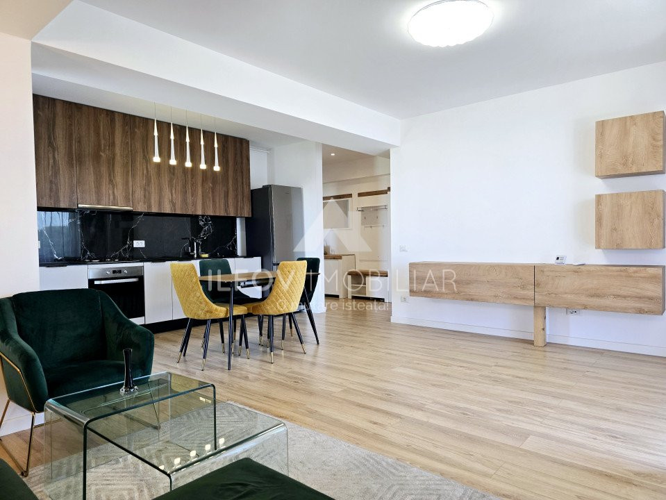 Apartament 2 camere, spatii generoase, 77mp, utilat si mobilat, lift, 2 parcari