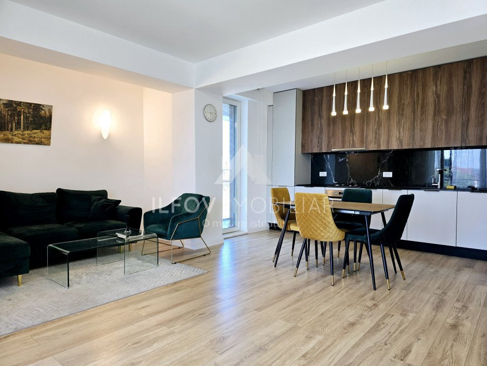 Apartament 2 camere, spatii generoase, 77mp, utilat si mobilat, lift, 2 parcari