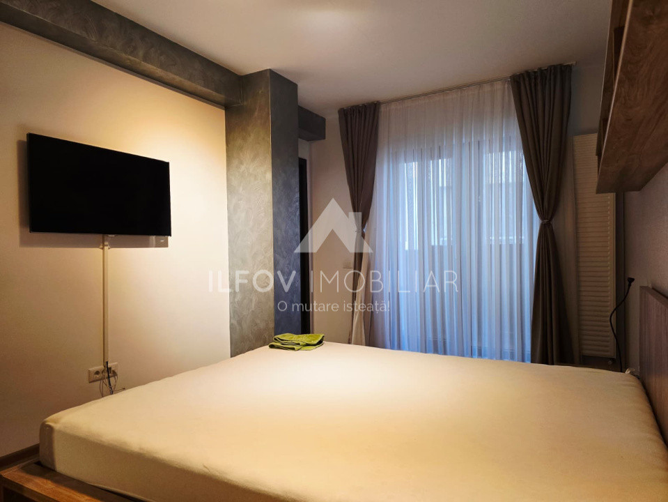 Apartament 2 camere Otopeni, utilat si mobilat, 2bai, parcare, etaj 1