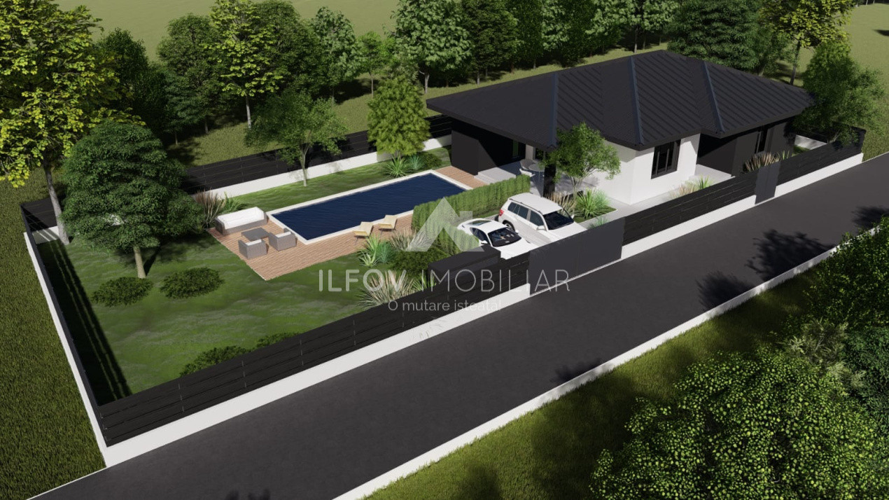 Casă individuală 142mp, 750mp teren, Ghermănești Snagov, pădure, utilități